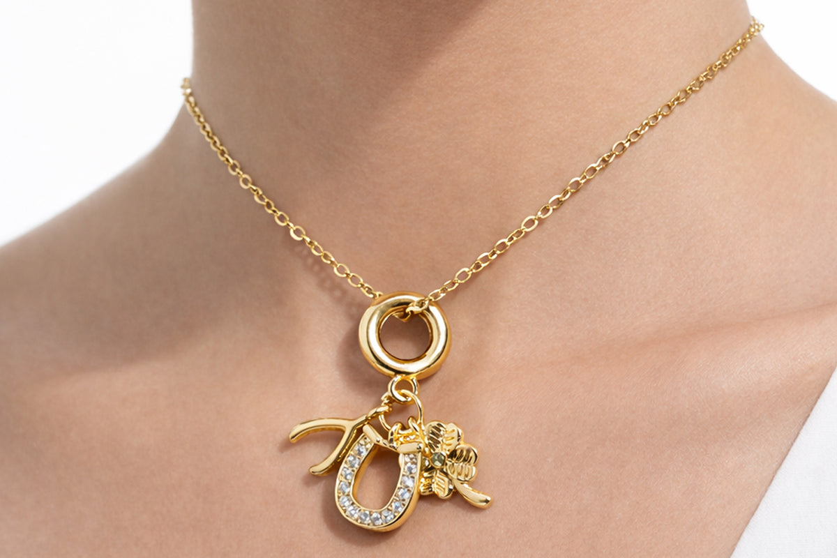 Lucky Horseshoe Charm Necklace