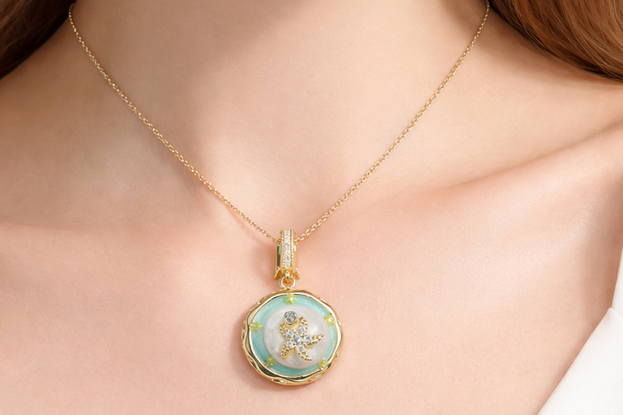 Ocean Starfish Pendant Necklace