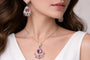 Radiant Bloom CZ Necklace & Earrings Set