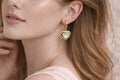 Golden Heart Drop Earrings