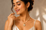 Asterials 18K Gold Plated Pearl Floral Charm Necklace for Women