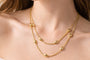 Minimal Bead Pendant Necklace – 18K Gold Plated