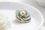 Elegant Gold & Enamel Rose Design