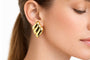 18K Gold Plated (3 Micron) Twisted Stud Earrings