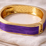 18K Gold Plated Enamel Statement Bangle