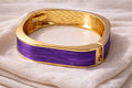 18K Gold Plated Enamel Statement Bangle