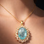 18K Gold Plated (3 Micron) Ice Crush Doublet Necklace