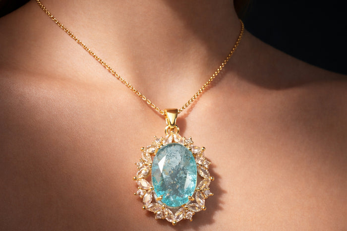 18K Gold Plated (3 Micron) Ice Crush Doublet Necklace