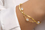 18K Gold Plated Crystal Wave Bracelet