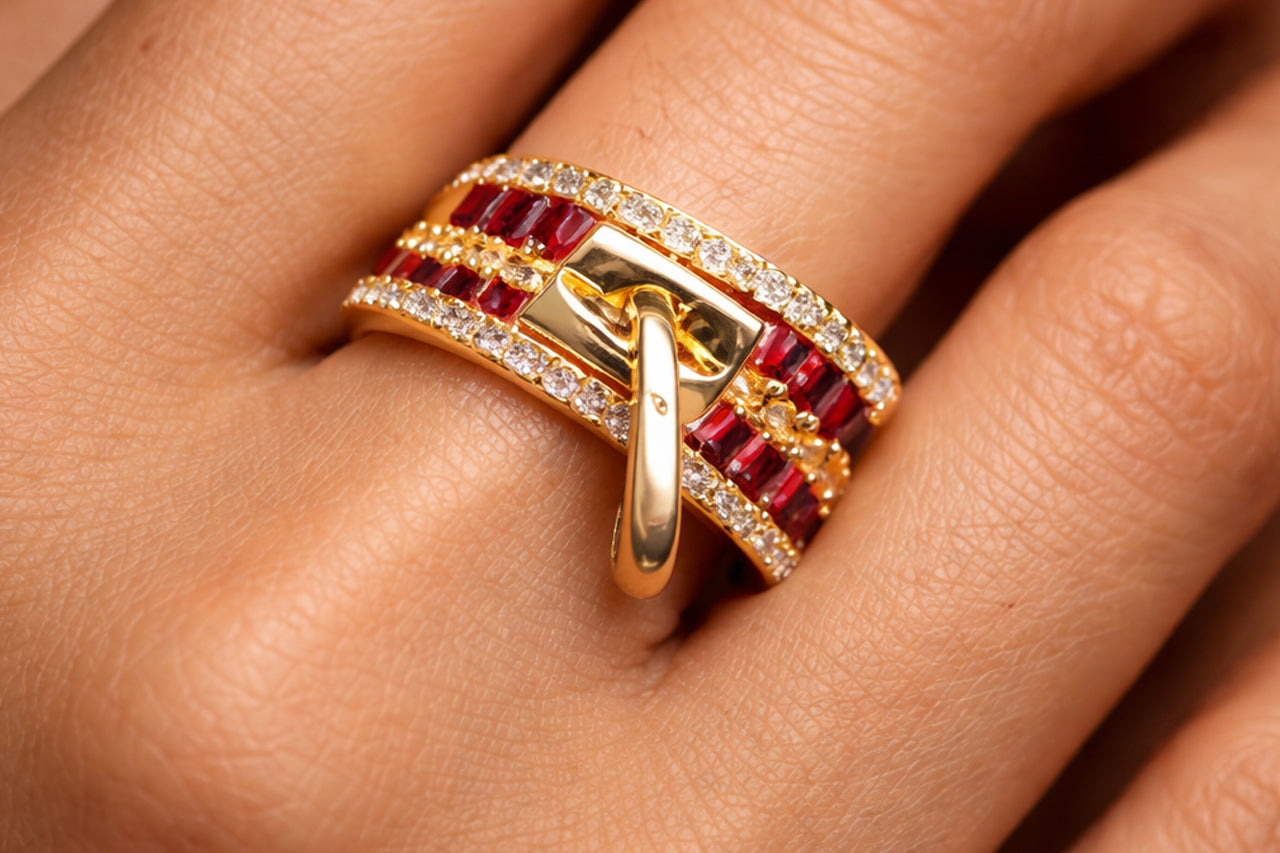 Ruby Zip Statement Ring