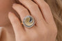 Eclipse Swirl Statement Ring