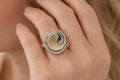 Eclipse Swirl Statement Ring