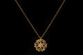Golden Bloom Crystal Flower Pendant Necklace for Women | Asterials