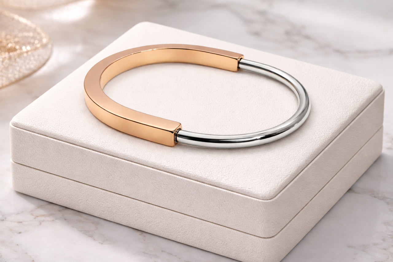 Dual Tone Arc Bangle
