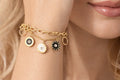 18K Gold Plated Enamel Charm Bracelet