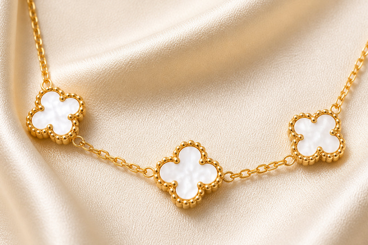 18K Gold Plated Clover Bracelet for Women