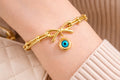 Evil Eye Bow Charm Bracelet