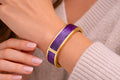 18K Gold Plated Enamel Statement Bangle