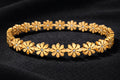 Golden Daisy Charm Bracelet