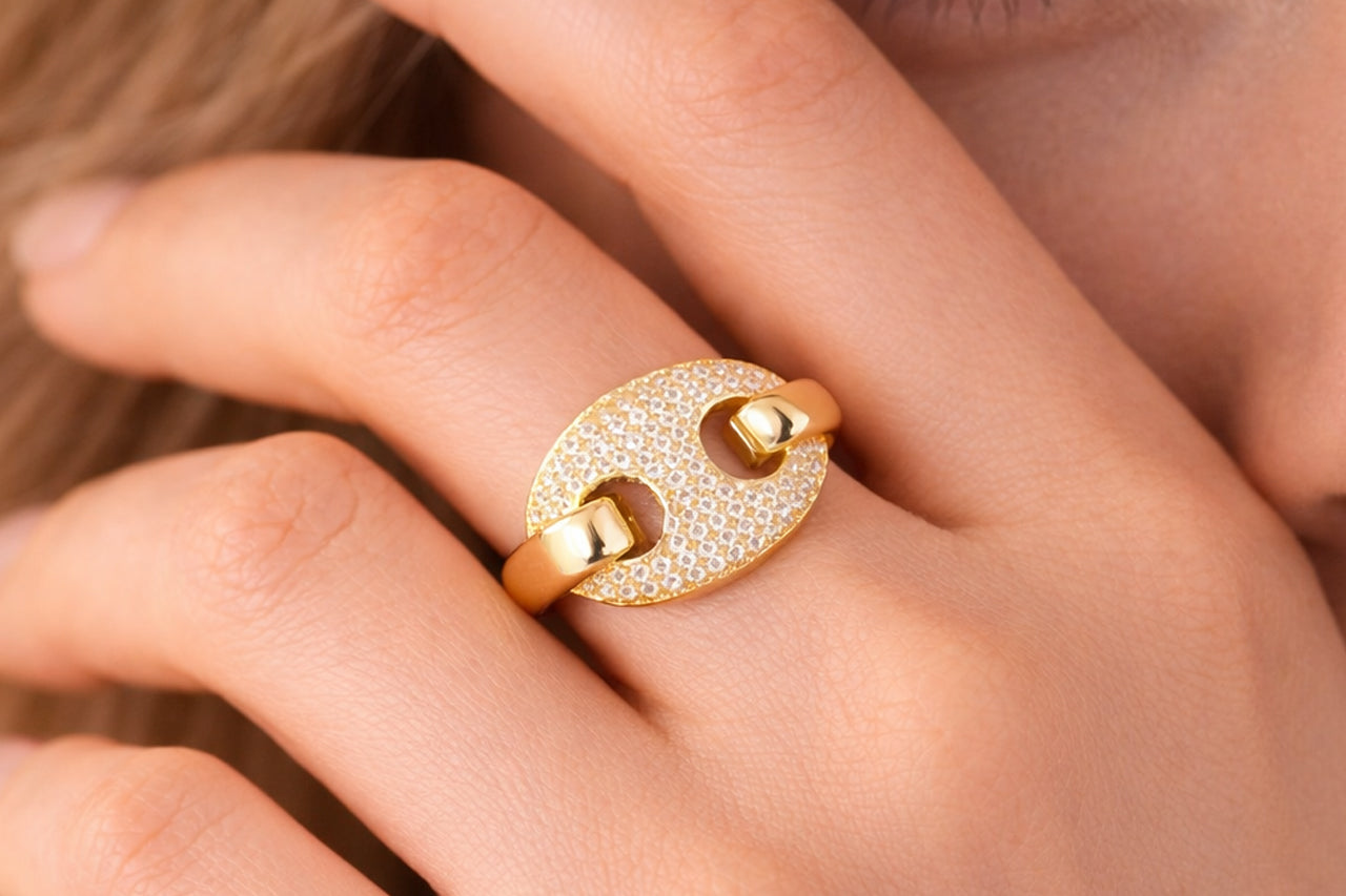 Luna Crest Statement Ring