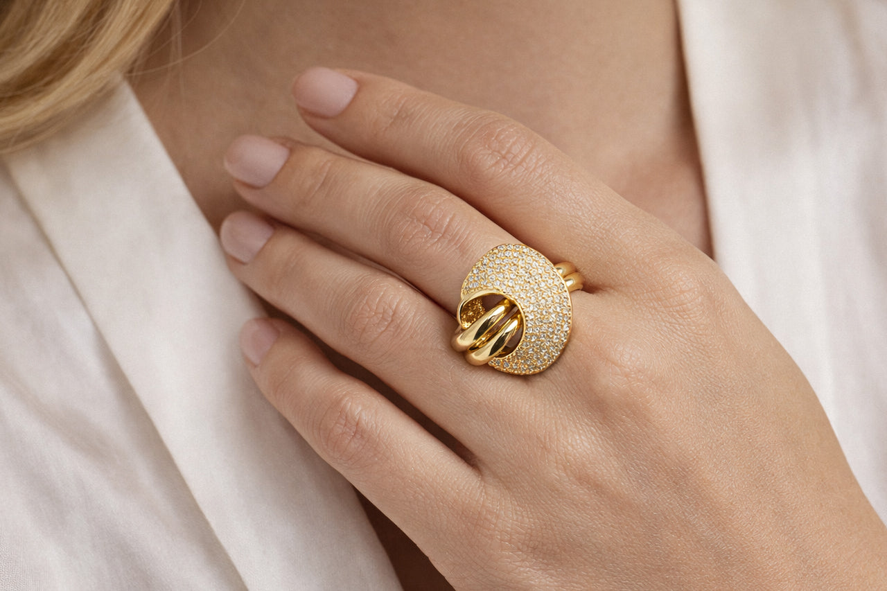 Radiant Curve Statement Ring