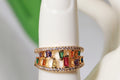 Multicolour Baguette Stone Statement Ring