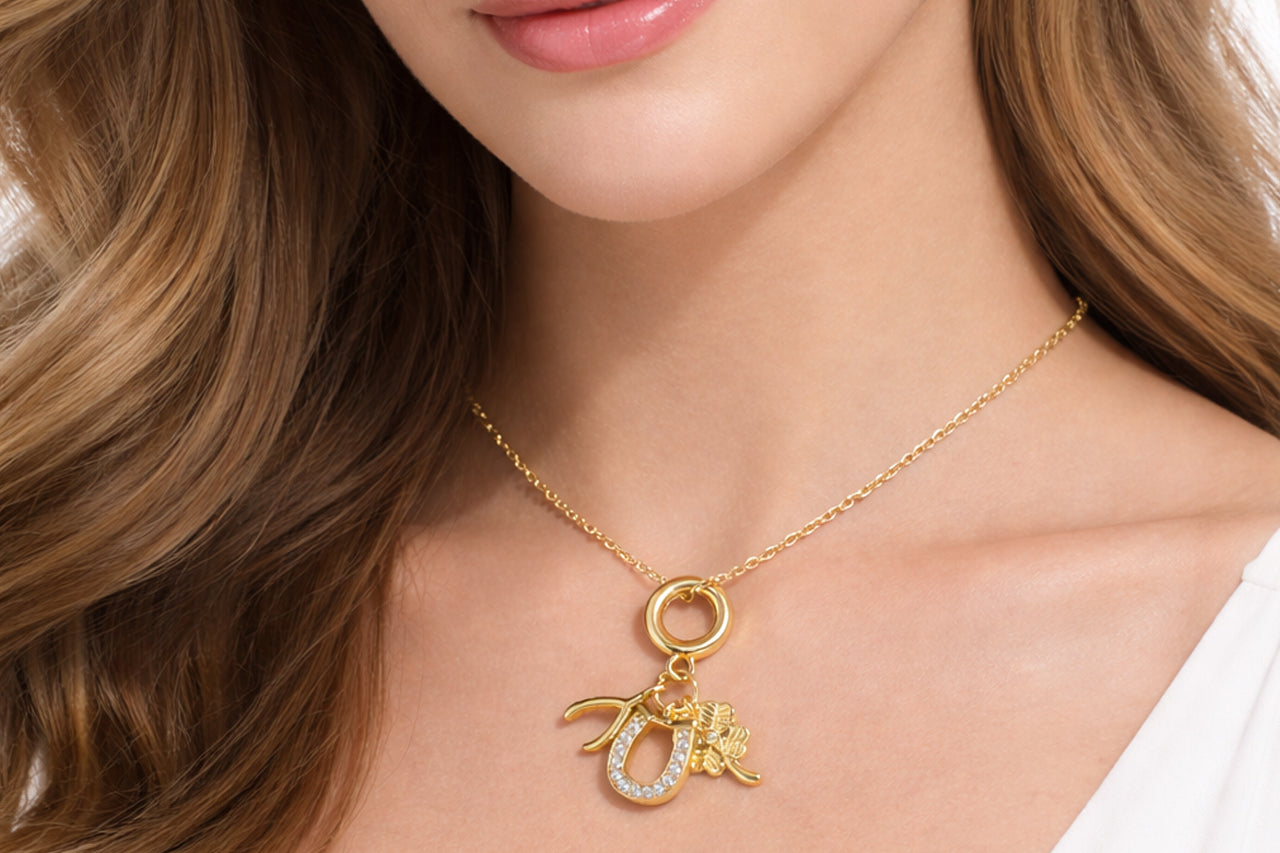 Lucky Horseshoe Charm Necklace