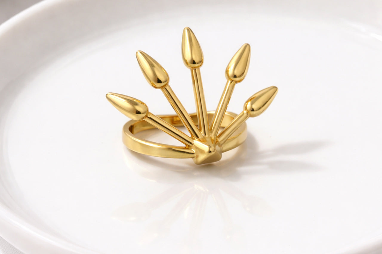 Radiant Spike Statement Ring