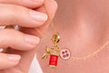 Anti-Tarnish 18K Gold Plated  (3 Micron) Sewing Charm Necklace