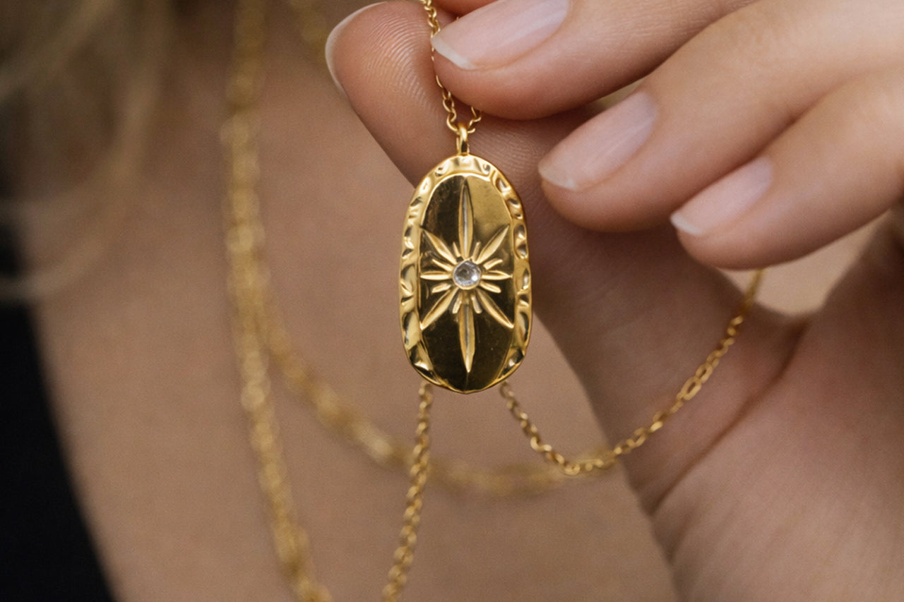 Layered Star Medallion Necklace