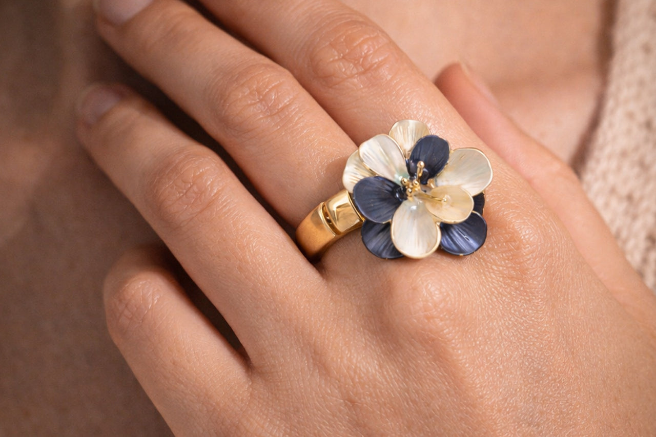 Enchanted Bloom Enamel Ring