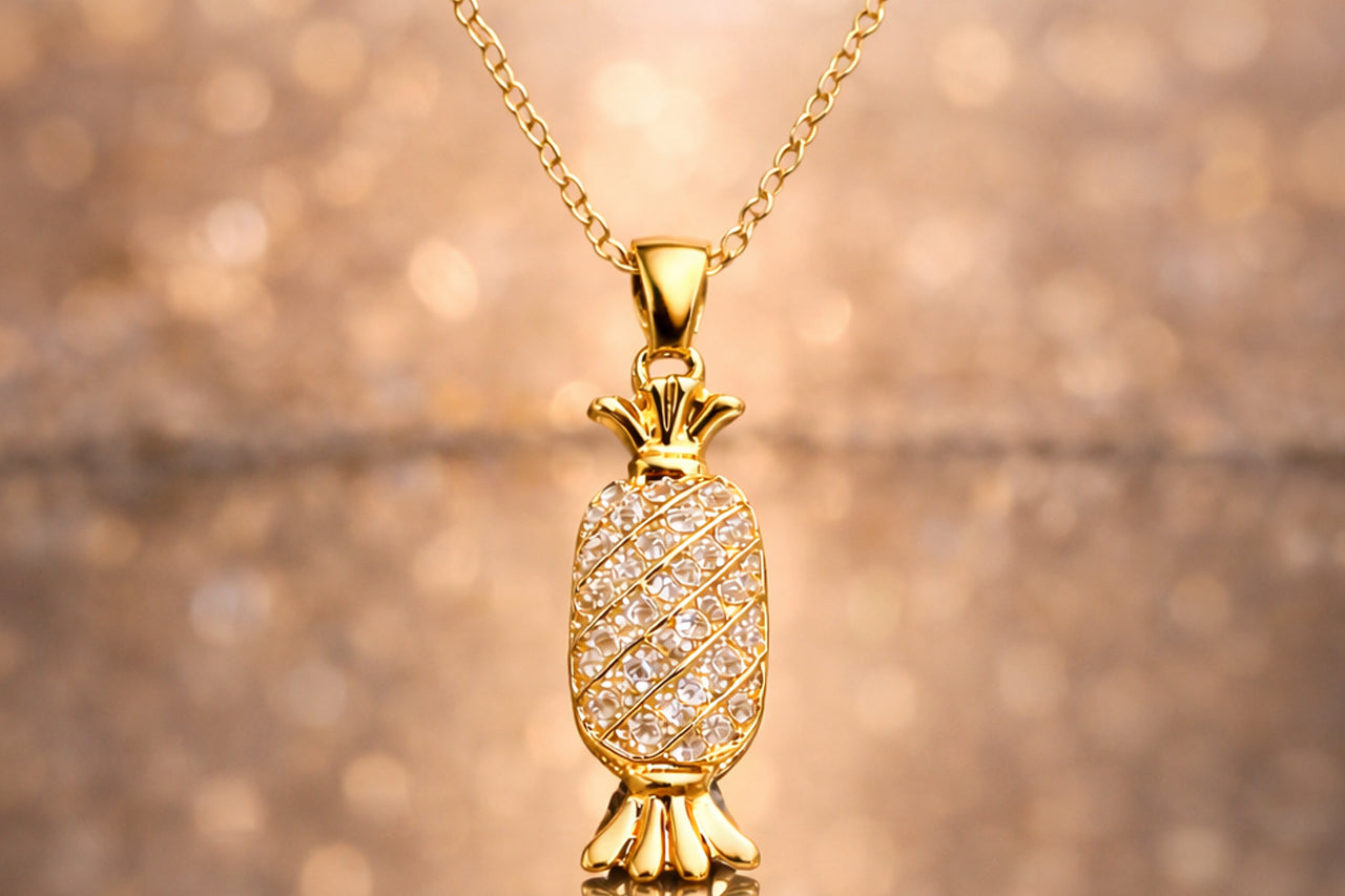 Golden Toffee Pendant Necklace