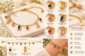 Asterials 18K Gold Plated Multicolour Crystal Charm Bracelet for Women | Elegant Everyday Jewellery
