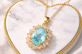 18K Gold Plated (3 Micron) Ice Crush Doublet Necklace