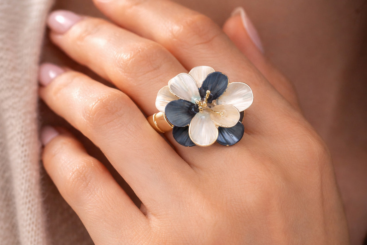 Enchanted Bloom Enamel Ring