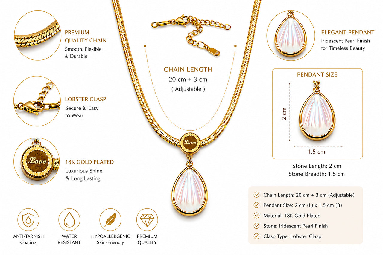 Pearl Drop Pendant Necklace
