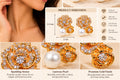 Asterials Gold-Tone Floral Pearl Drop Earrings
