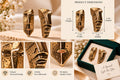 Asterials Gold-Tone Abstract Face Statement Earrings – Artistic Sculptural Design