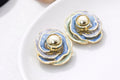 Elegant Gold & Enamel Rose Design