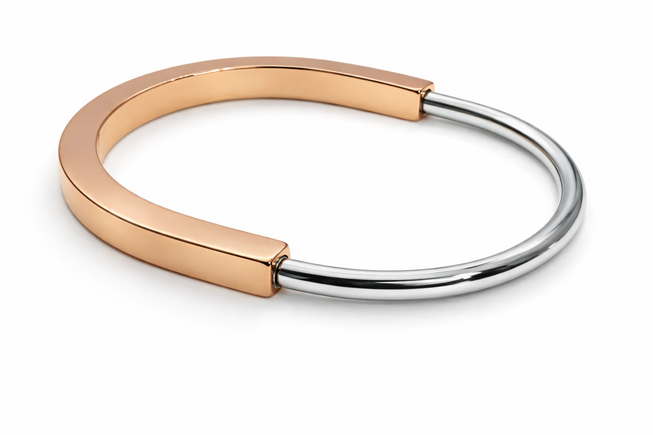Dual Tone Arc Bangle