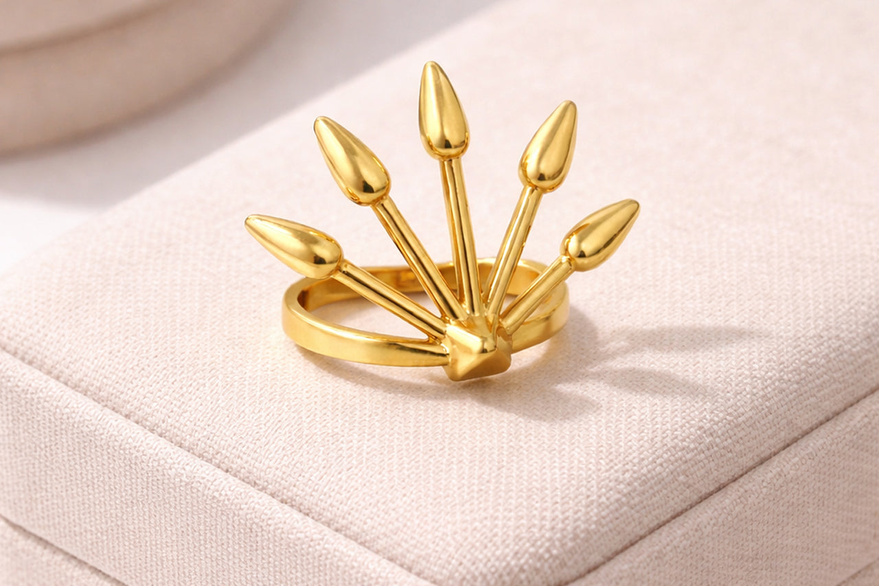 Radiant Spike Statement Ring
