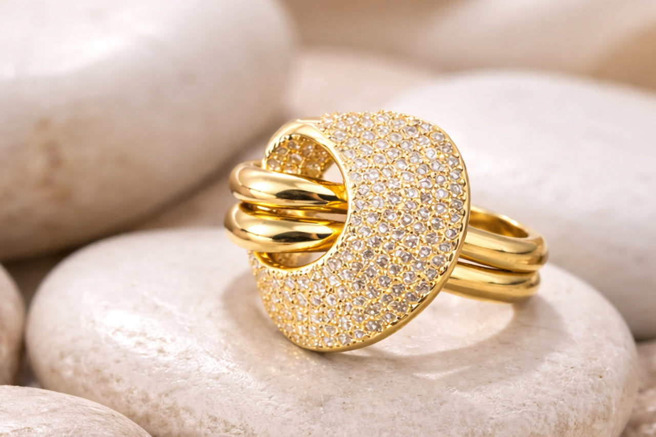 Radiant Curve Statement Ring