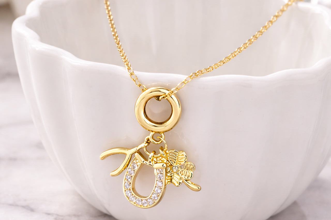 Lucky Horseshoe Charm Necklace