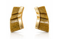 Natural Stone Gold-Edge Stud Earrings