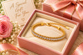 Asterials Elegant Gold-Tone Crystal Tennis Bracelet