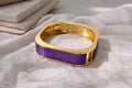 18K Gold Plated Enamel Statement Bangle
