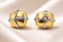 Interlock Cube Stud Earrings