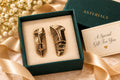 Asterials Gold-Tone Abstract Face Statement Earrings – Artistic Sculptural Design
