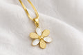 Golden Bloom Flower Pendant Necklace