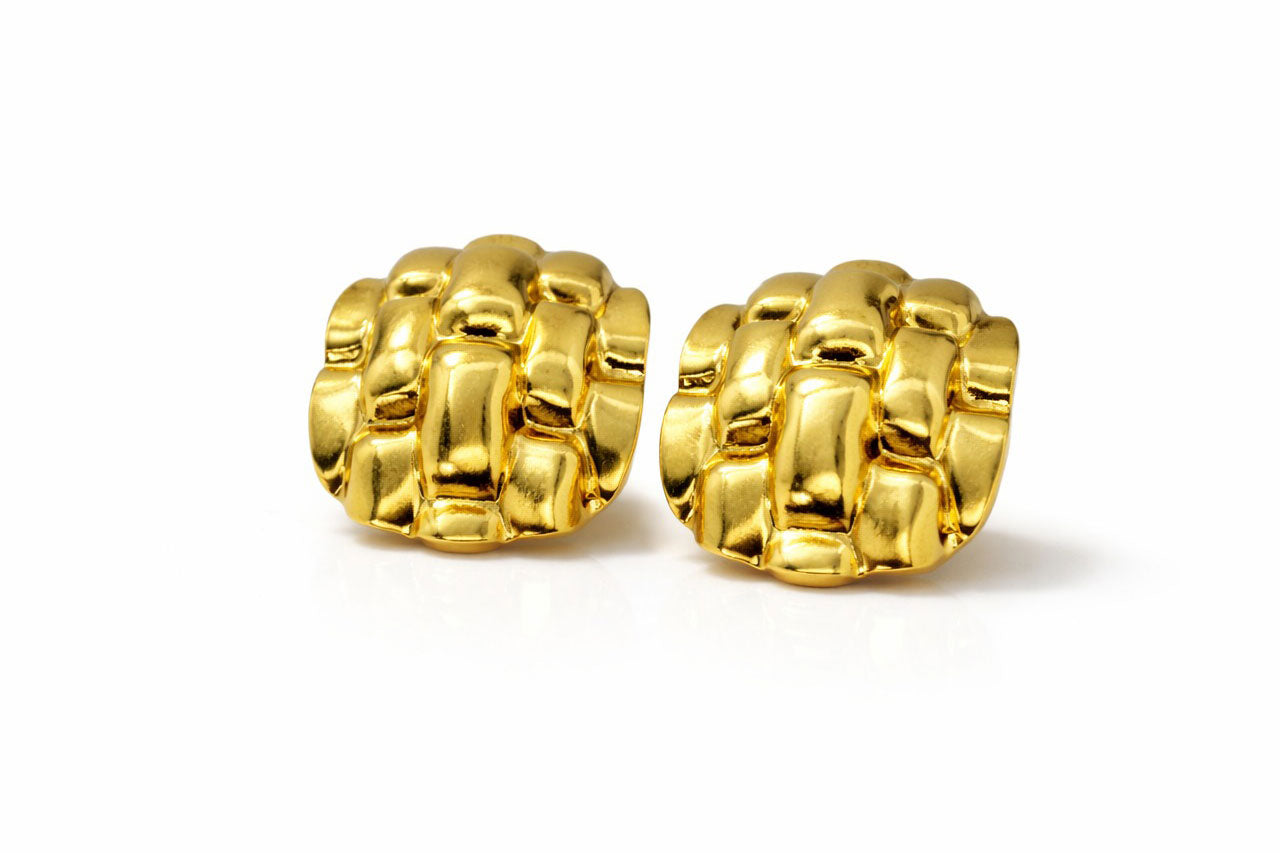 Premium 18K Gold Plated (3 Micron) Chunky Stud Earrings
